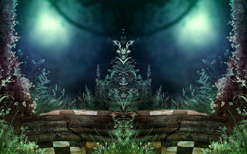 Symmetrical Forest Scene