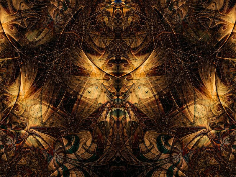 symmetrical fractal abstract art