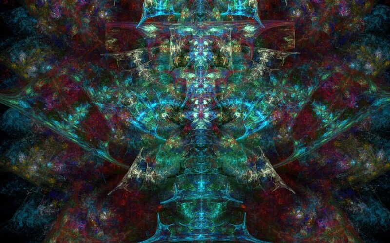 symmetrical fractal abstract art