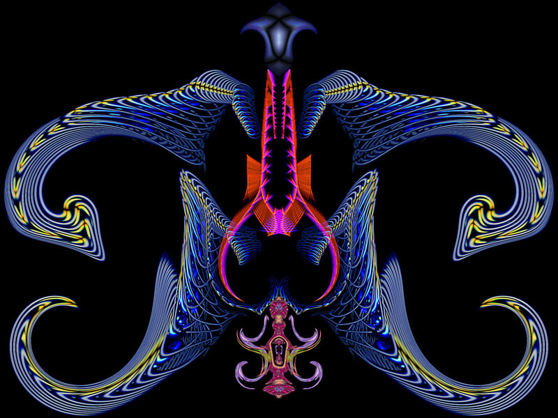 Symmetrical fractal art design