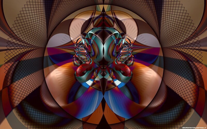 Symmetrical fractal art design