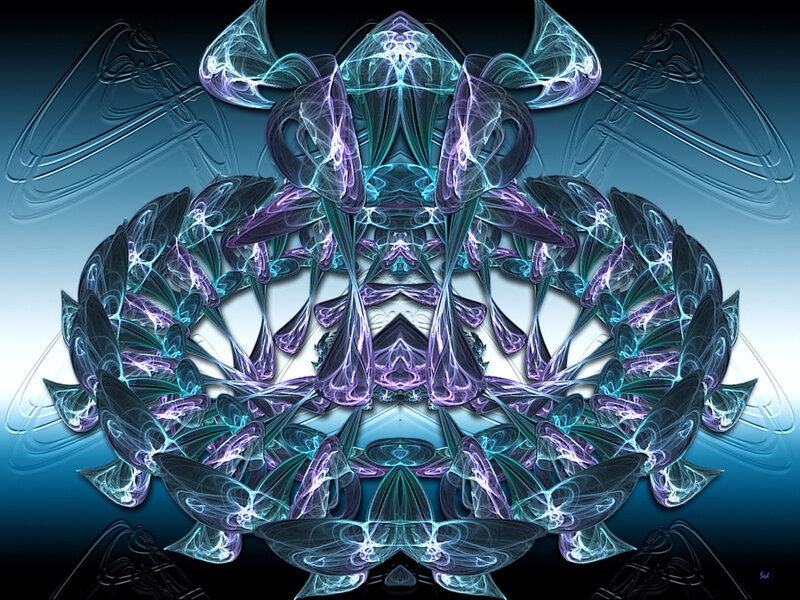 Symmetrical fractal art design