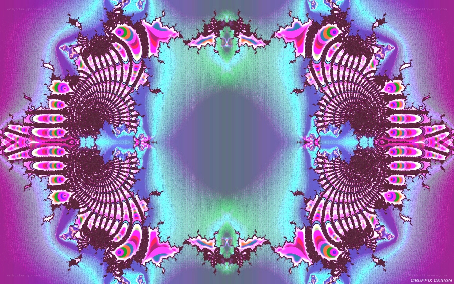 Symmetrical fractal art design