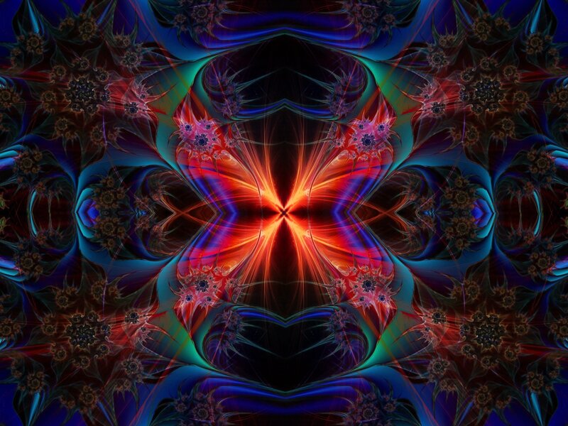 Symmetrical fractal art design