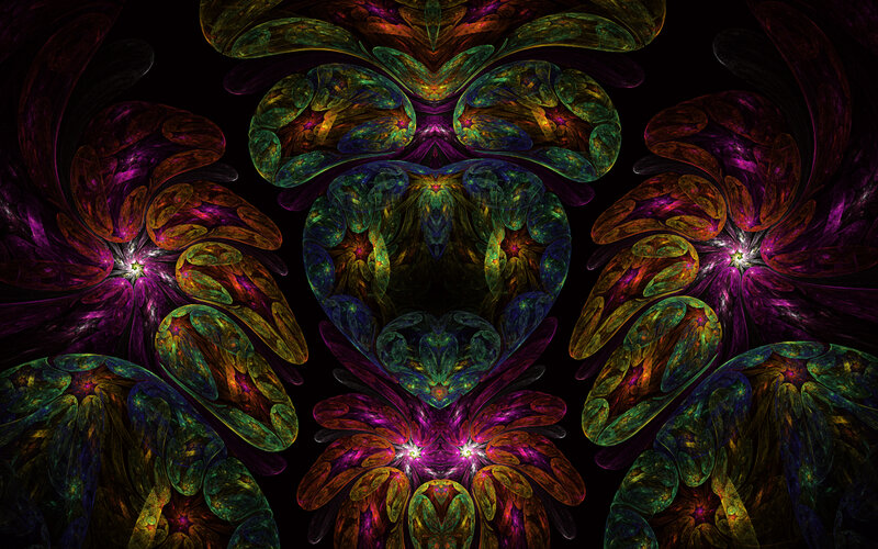 Symmetrical fractal art pattern