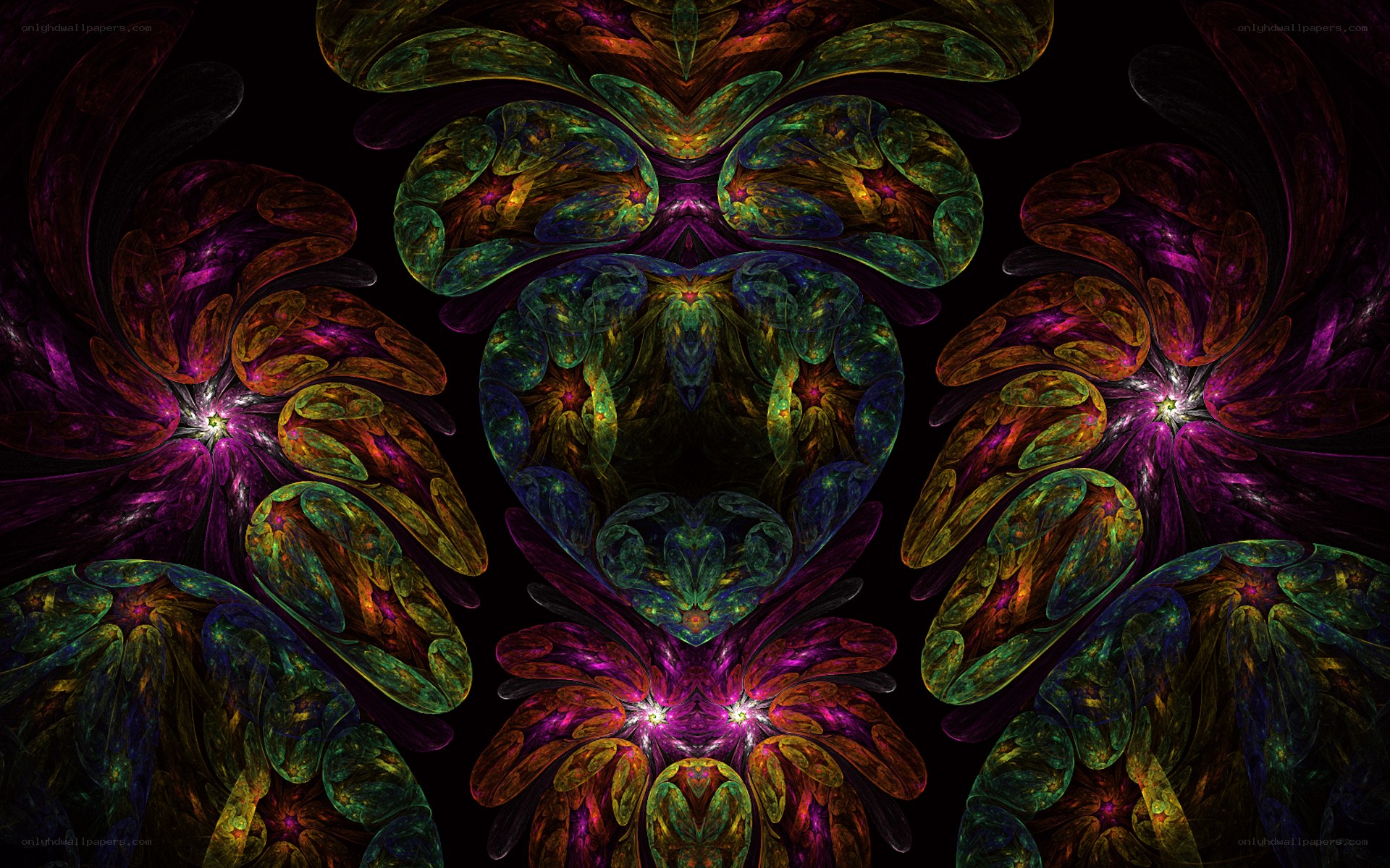 Symmetrical fractal art pattern
