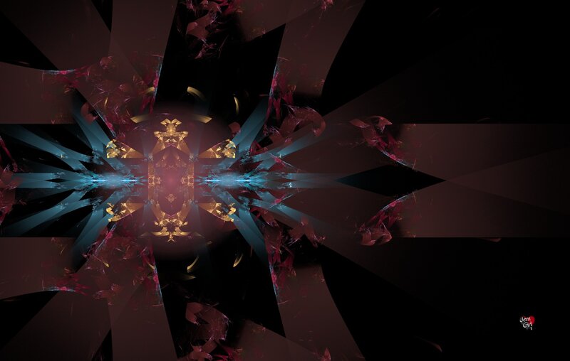 Symmetrical Fractal Design — Black, Dramatic