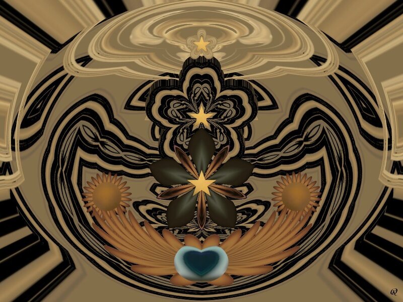 Symmetrical Fractal Design — Brown
