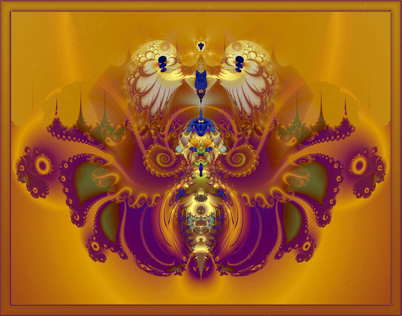 Symmetrical Fractal Design — Gold