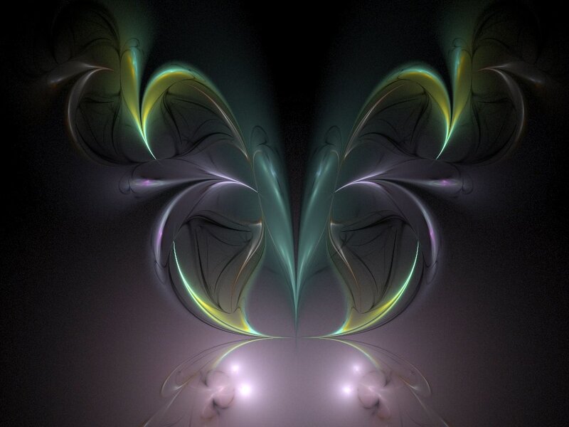 Symmetrical Fractal Design — Green, Mystical
