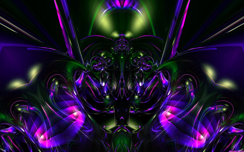Symmetrical Fractal Design — Purple, Dark