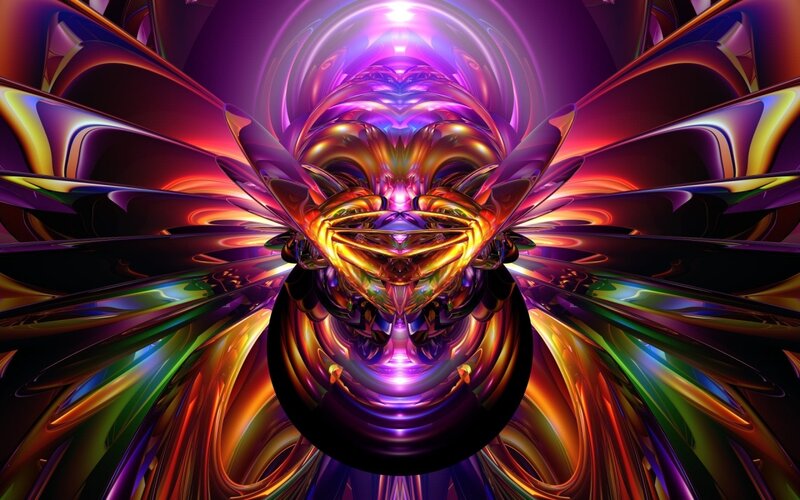 Symmetrical Fractal Design — Purple, Dramatic
