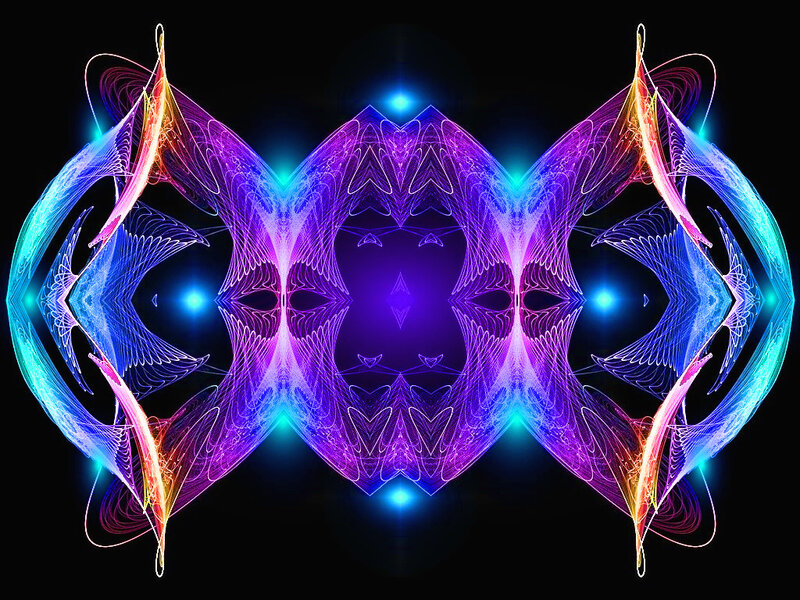 Symmetrical Fractal Design — Purple, Hypnotic, Abstract