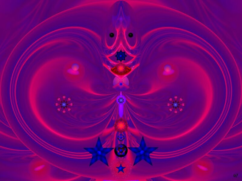 Symmetrical Fractal Design — Purple, Hypnotic
