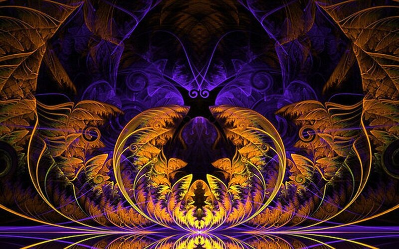 Symmetrical Fractal Design — Purple, Mystical