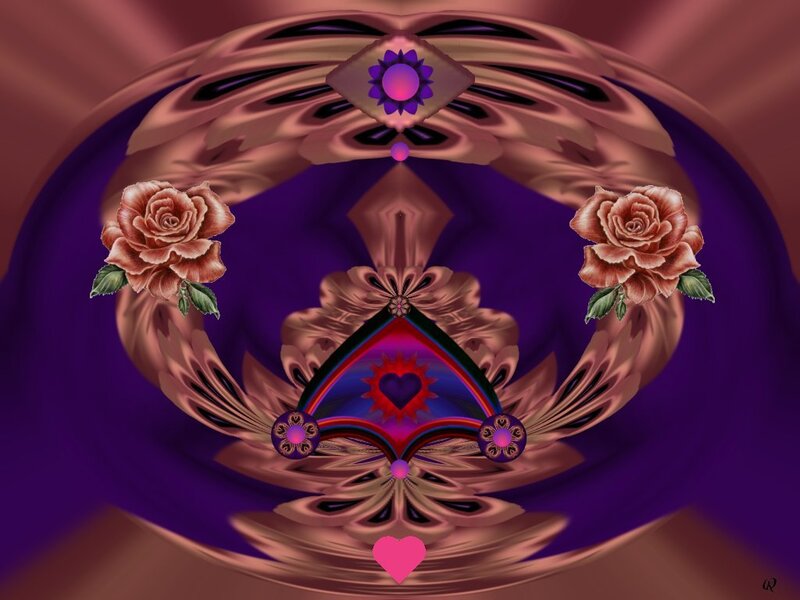 Symmetrical Fractal Design — Purple