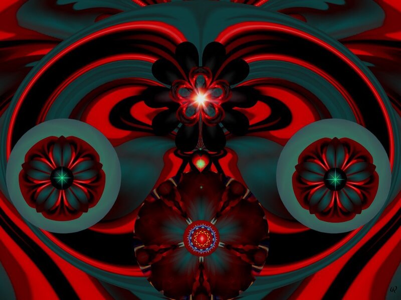 Symmetrical Fractal Design — Red