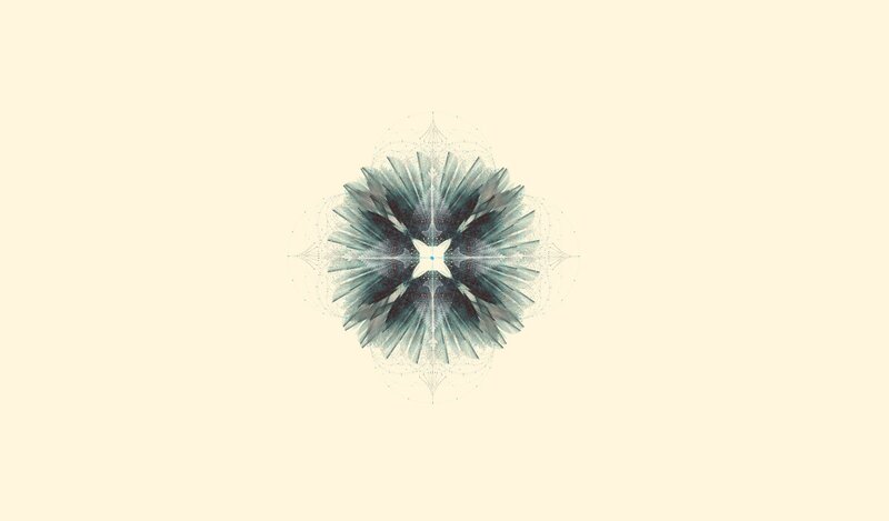 Symmetrical Fractal Design — White, Calm