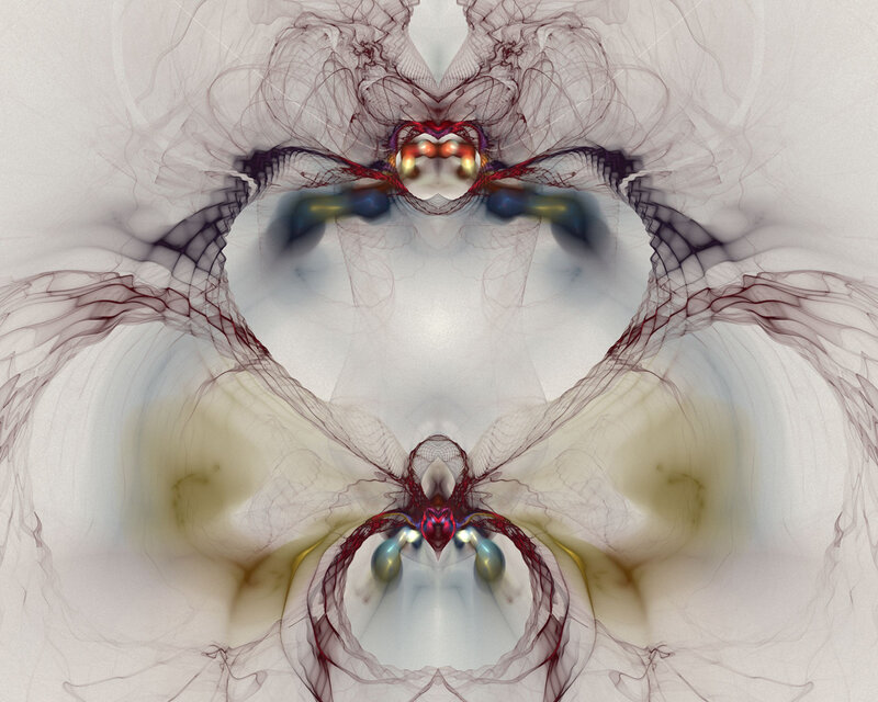 Symmetrical Fractal Design — White