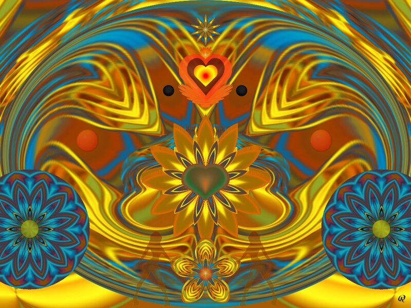 Symmetrical Fractal Design — Yellow