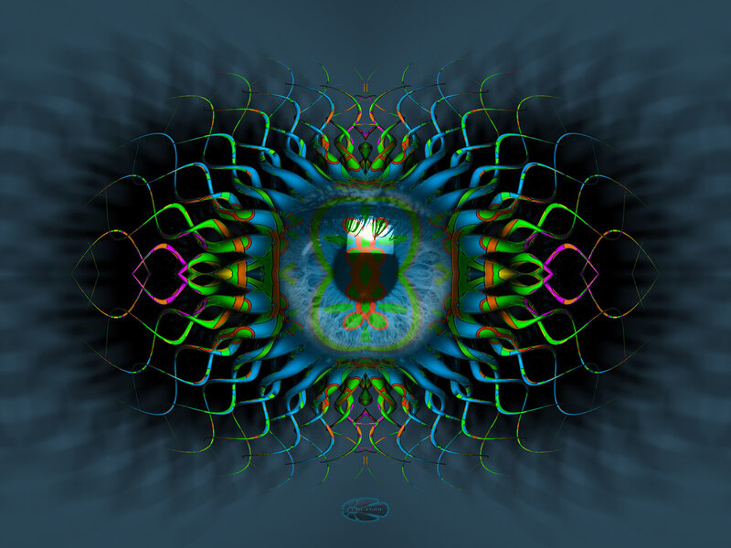 Symmetrical fractal eye design