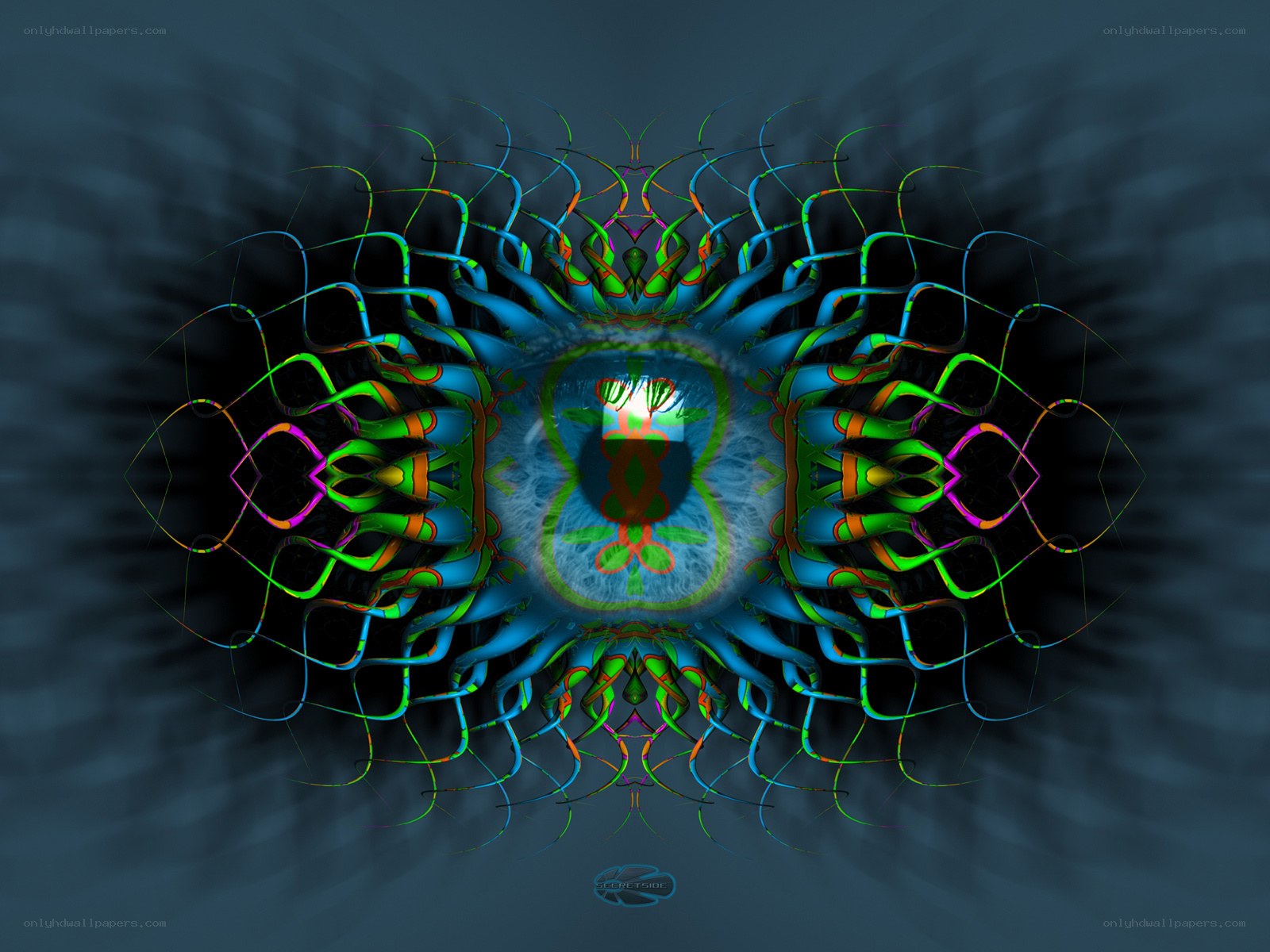 Symmetrical fractal eye design