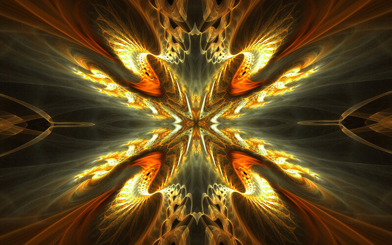 Symmetrical fractal fire design
