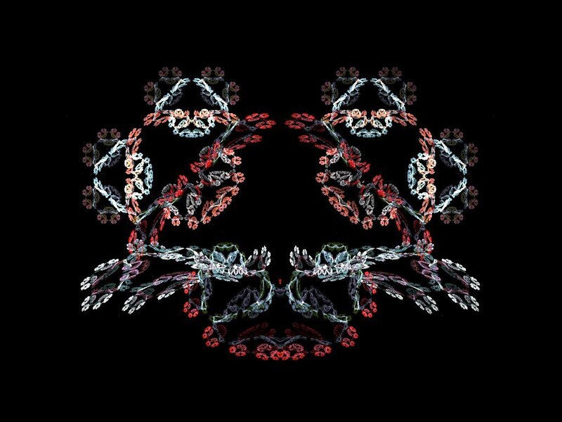 Symmetrical fractal floral pattern