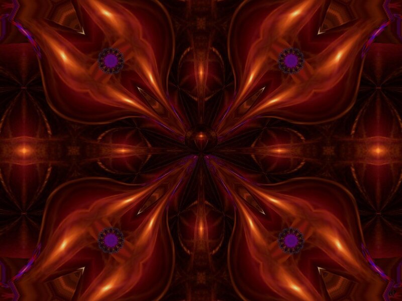 Symmetrical fractal flower design