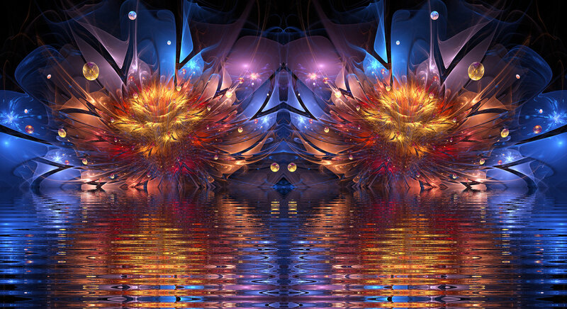 Symmetrical Fractal Flowers