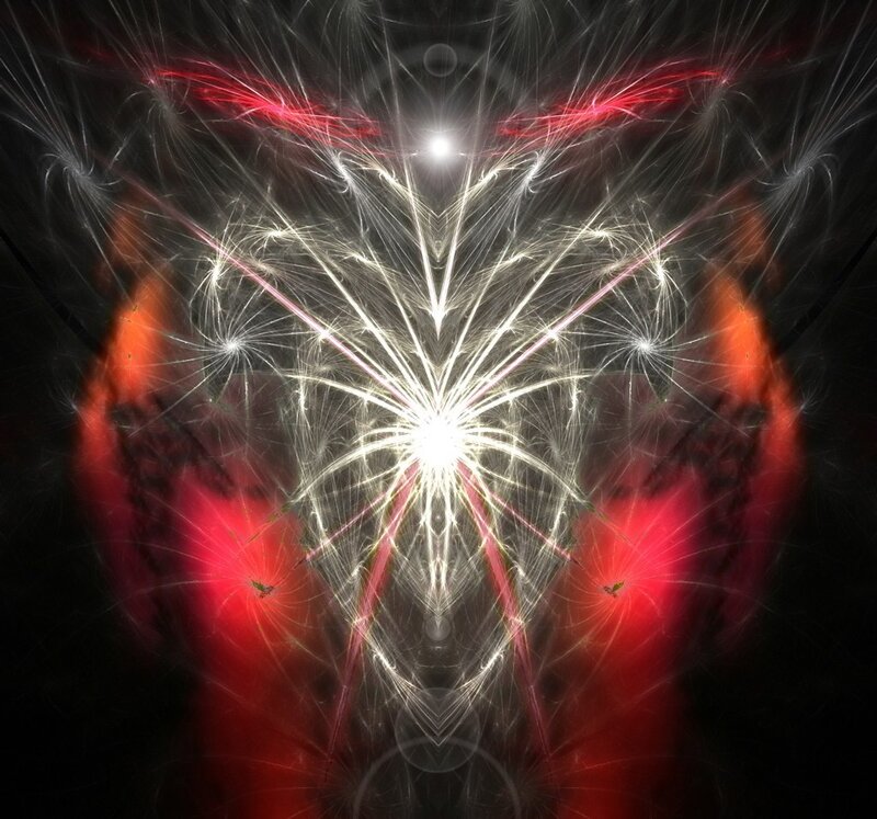 symmetrical fractal light explosion