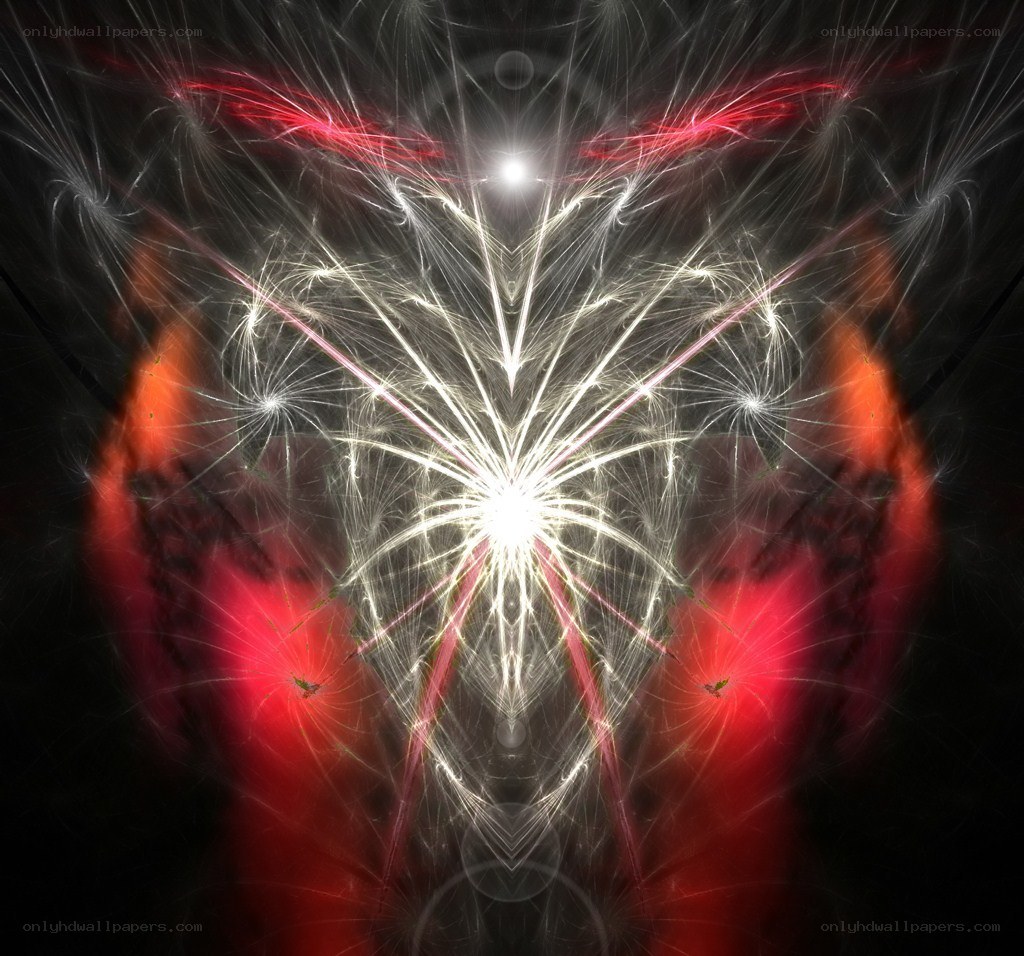 symmetrical fractal light explosion