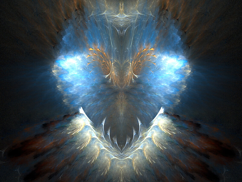 Symmetrical fractal light formation