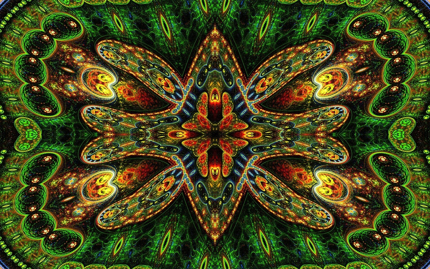symmetrical fractal mandala