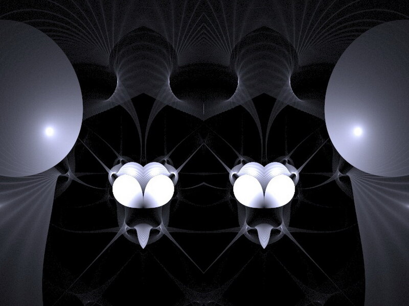 Symmetrical Fractal Pattern — Black, Abstract, Digital Art