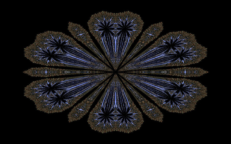 Symmetrical Fractal Pattern — Black, Abstract
