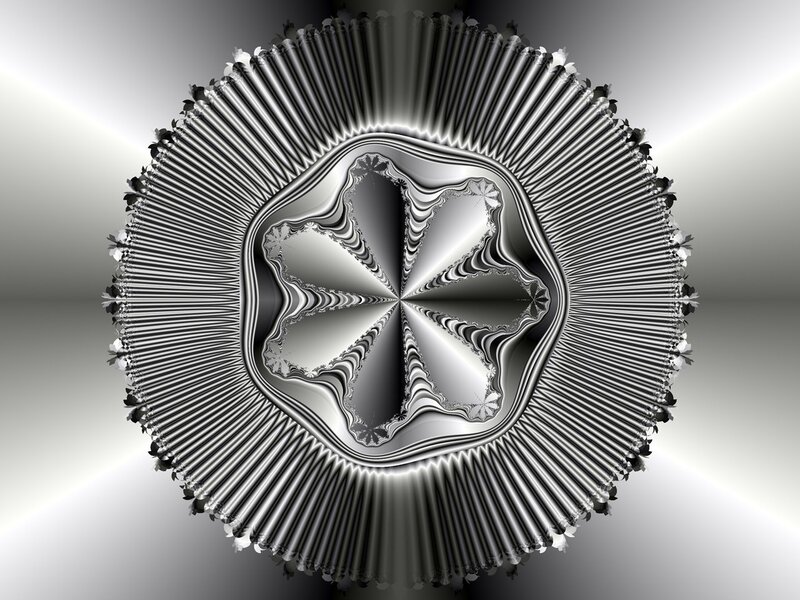 Symmetrical Fractal Pattern — Black, Calm, Abstract