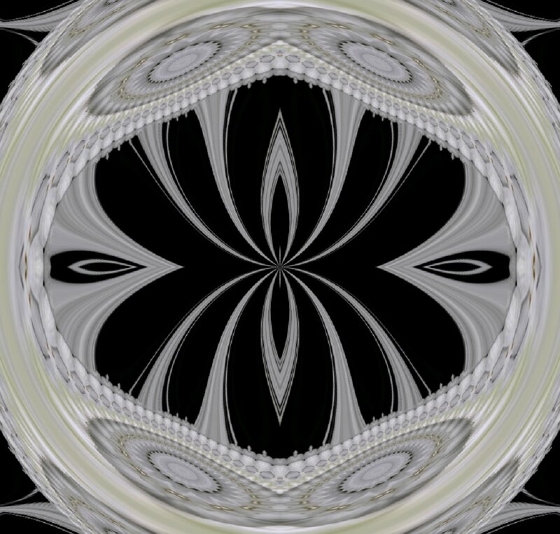 Symmetrical Fractal Pattern — Black, Calm