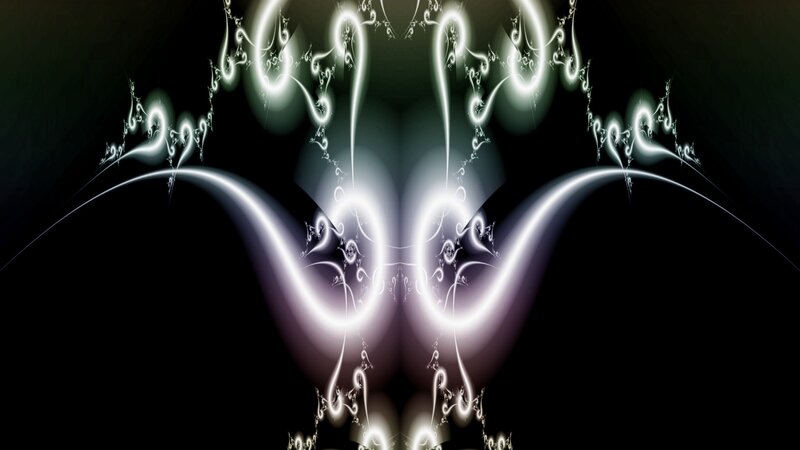Symmetrical Fractal Pattern — Black, Dramatic, Abstract, Light