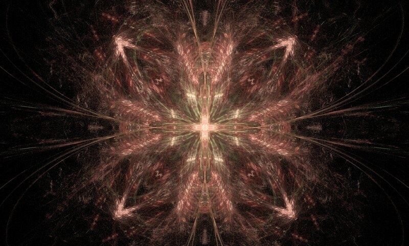 Symmetrical Fractal Pattern — Black, Dramatic, Abstract