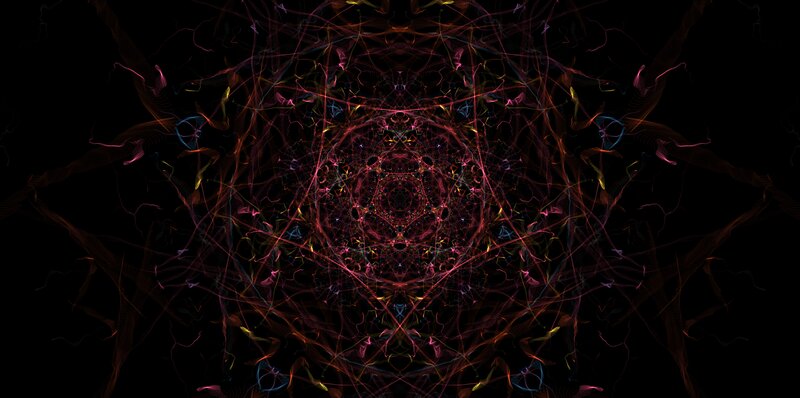 Symmetrical Fractal Pattern — Black, Hypnotic, Abstract