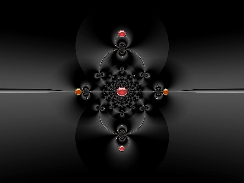 Symmetrical Fractal Pattern — Black, Mysterious