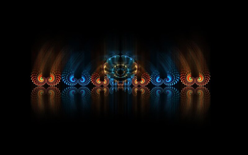Symmetrical Fractal Pattern — Blue, Mystical, Night
