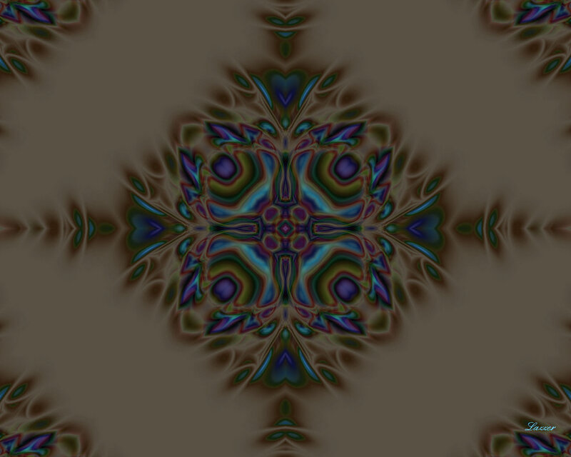 Symmetrical Fractal Pattern — Brown, Hypnotic, Abstract