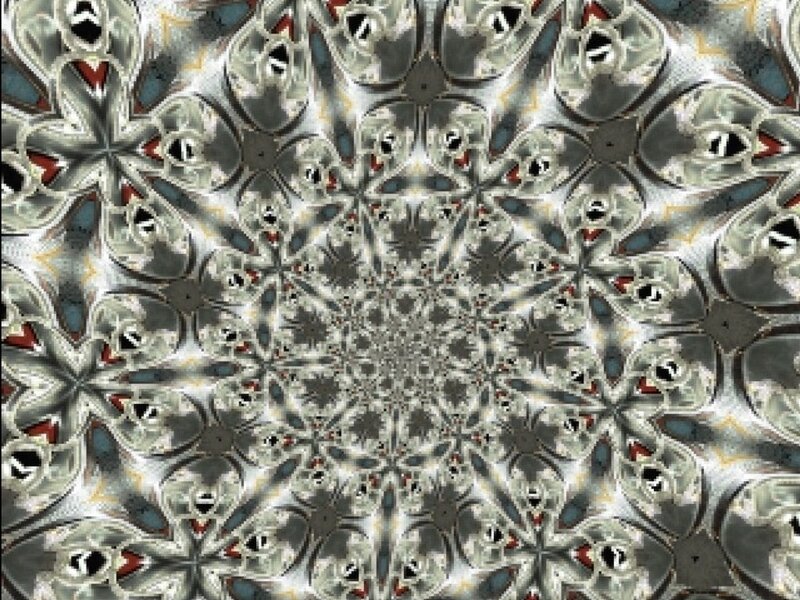Symmetrical Fractal Pattern — Gray