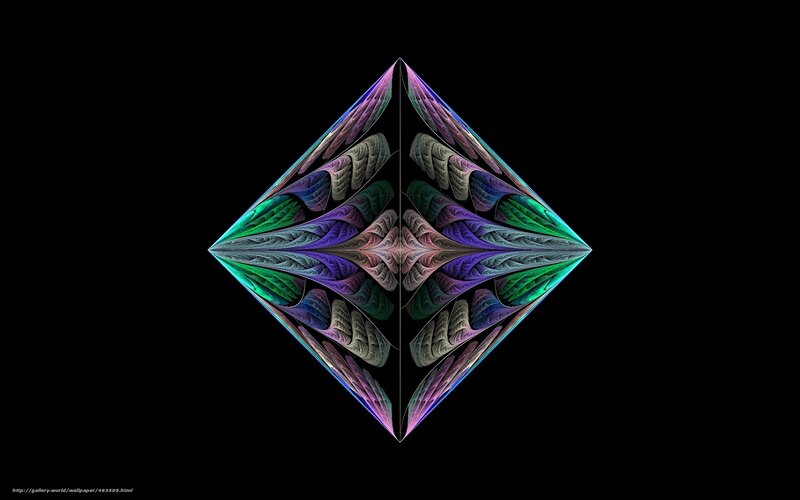 Symmetrical Fractal Pattern — Green, Abstract