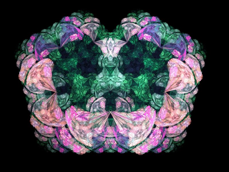 Symmetrical Fractal Pattern — Green
