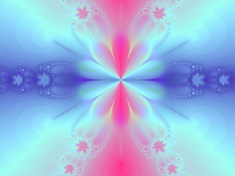 Symmetrical Fractal Pattern — Pink, Calm