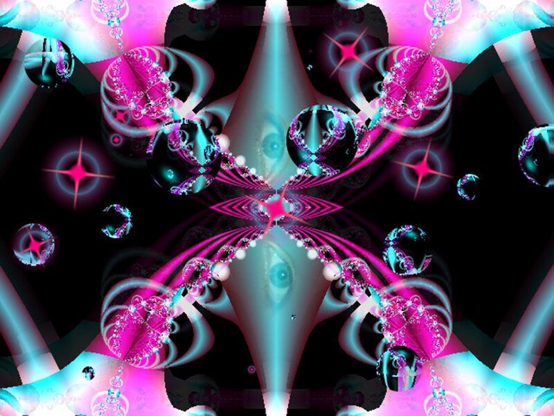Symmetrical Fractal Pattern — Pink, Hypnotic, Digital Art