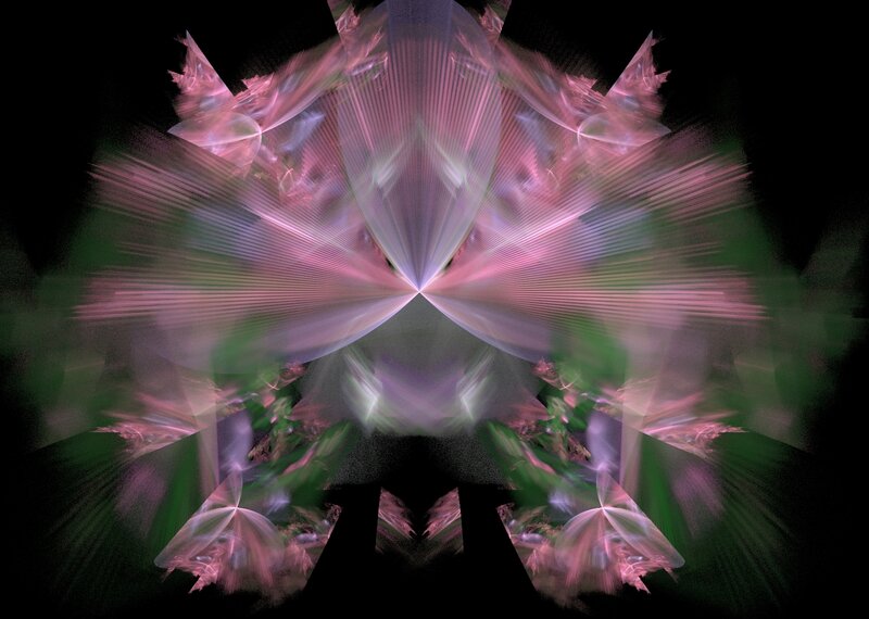 Symmetrical Fractal Pattern — Pink